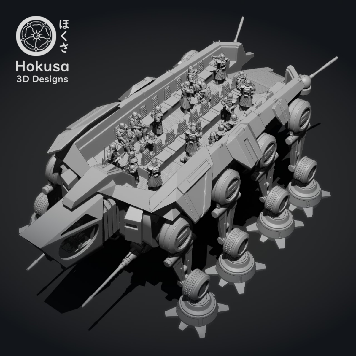 Heavy 8 Legged Open Transport Miniature The Resin Engine Heavy 8 Legged Open Transport Miniature The Resin Engine