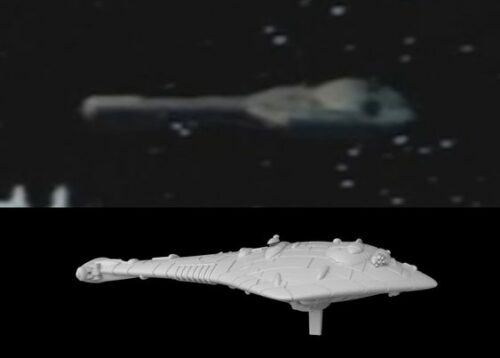 the picture shows a ship in a kinda axe like shpe and its called MC19 Light Freighter Mel Miniatures