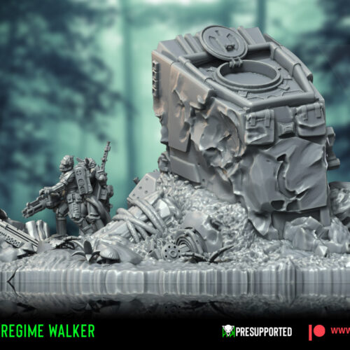 the picture shows the terrain piece Destroyed Regime Walker.