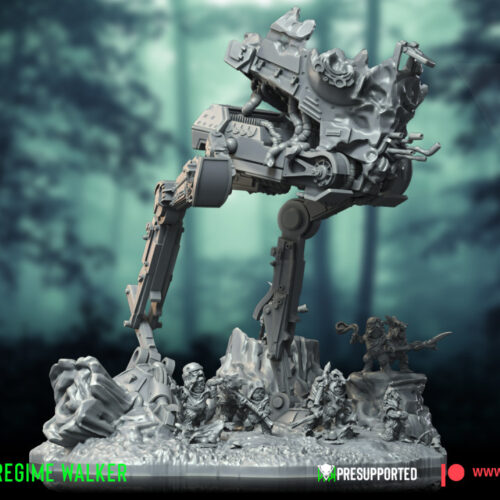 the picture shows a piece of terrain called Exploded Regime Walker.