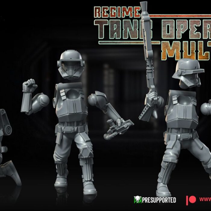 the picture shows a miniature called Regime Tank Operators Multipart